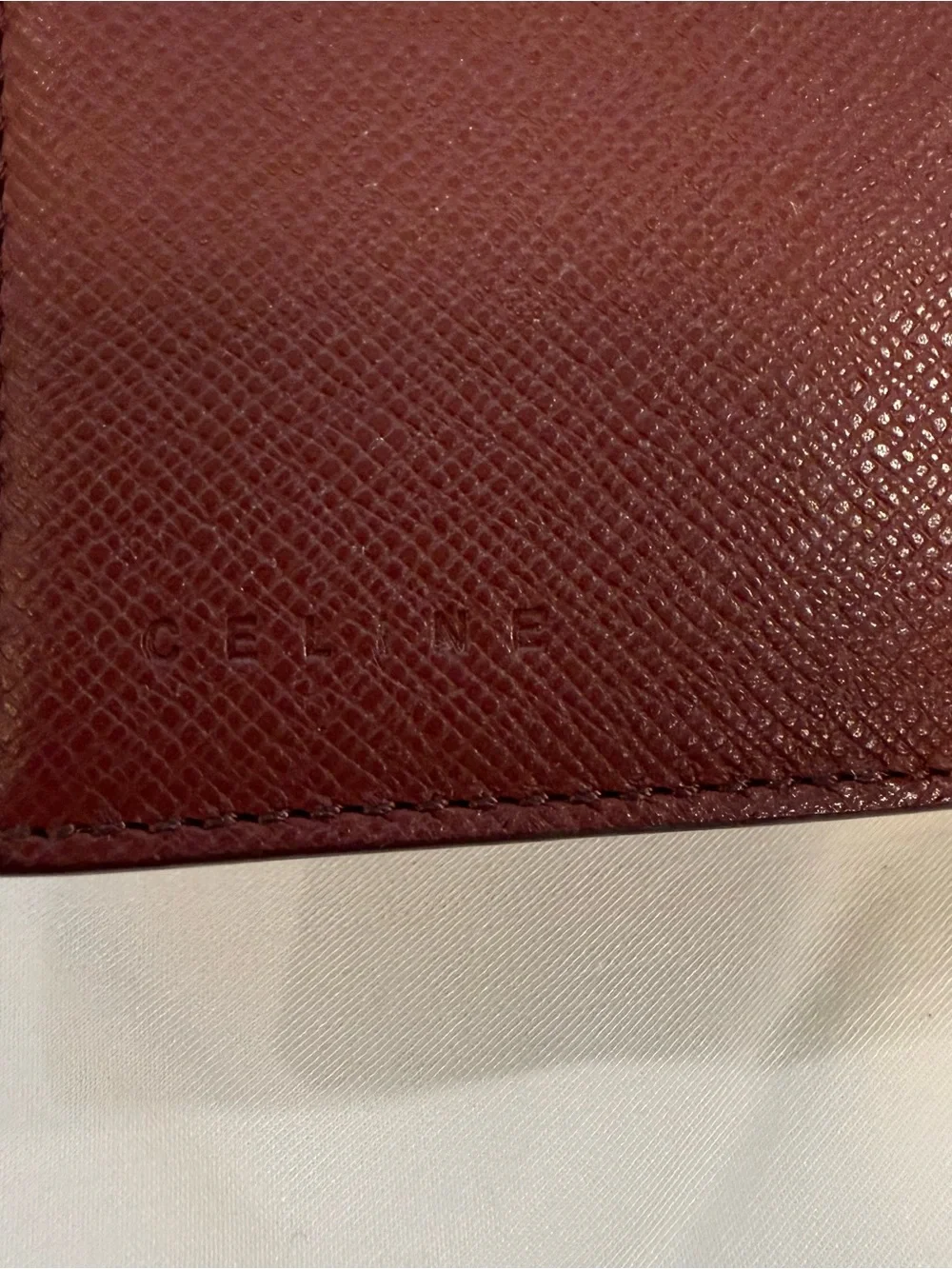 Celine Red Horse-Print Clasp Wallet - Picture 6 of 7